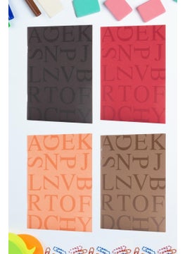 Le Color 4-Piece Notebook Set A4 Cardboard Cover Lined 96 Pages 