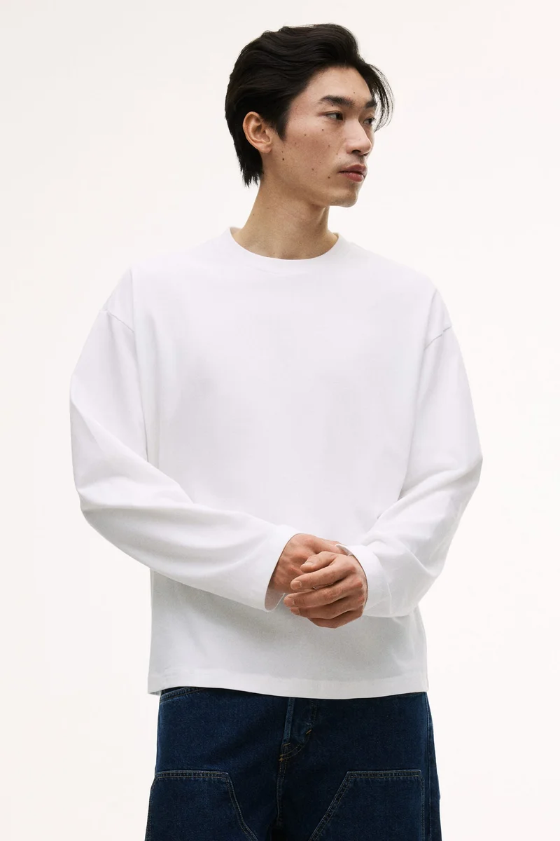 H&M Oversized Fit Long-sleeved jersey top
