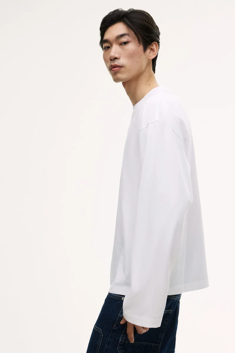 H&M Oversized Fit Long-sleeved jersey top