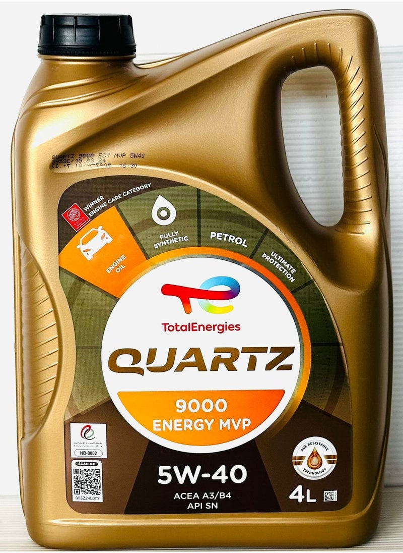 TOTAL Quartz 9000 Energy 5W40 Fully Synthetic Engine Oil 4Ltr  - Image 1