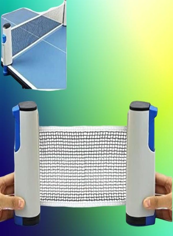 Fazzul Table Tennis Net Adjustable Table Tennis Net with Push Clamps, Portable TT Net (Multi-Color) (TTNA) - Image 2