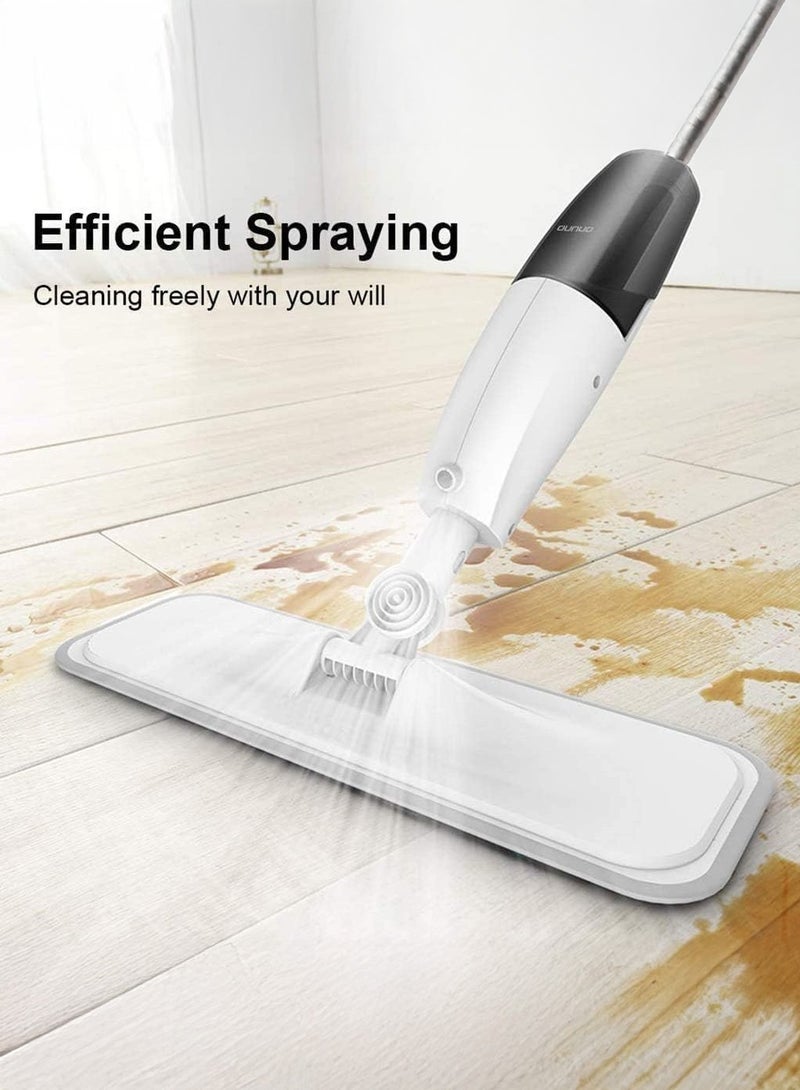 Deerma ممسحة مائية TB500 من ألياف الكربون مع جامع غبار، دوران 360 درجة، خزان سعة 350 مل، ممسحة تلميع - أبيض - Image 3