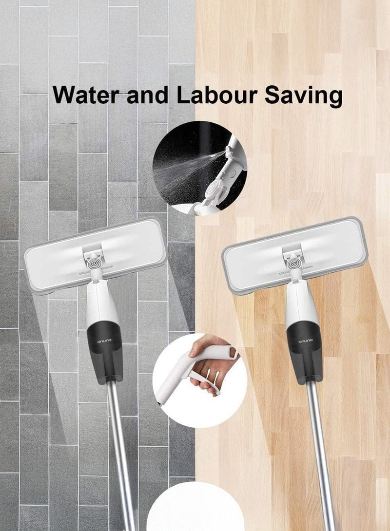 Deerma ممسحة مائية TB500 من ألياف الكربون مع جامع غبار، دوران 360 درجة، خزان سعة 350 مل، ممسحة تلميع - أبيض - Image 4