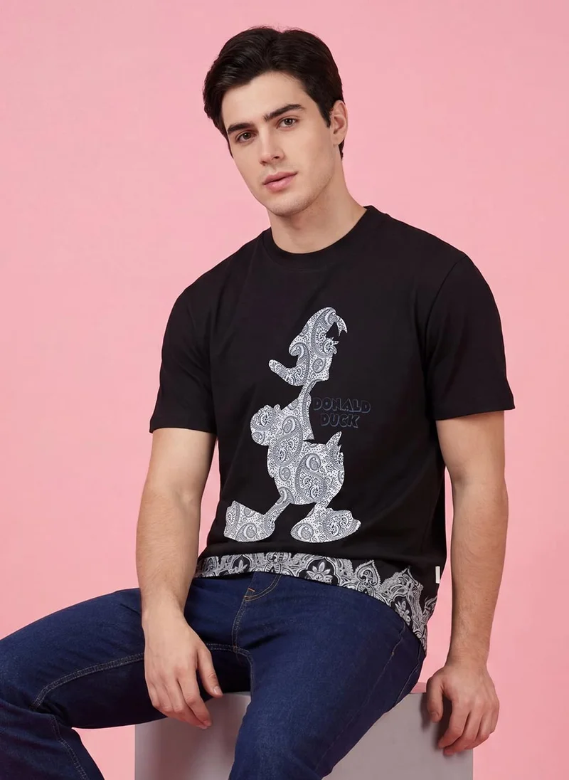 بيينغ هيومان Men Donald Duck Printed T-shirt