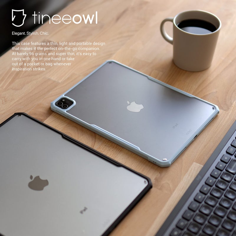 TineeOwl iPad Pro 11 inch Case 2022, 2021, 2020 & 2018 (4th, 3rd, 2nd & 1st Generation) Ultra Thin Matte Clear, Supports Apple Pencil Wireless Charging, Absorbs Shock (Black/Matte Back) - Image 5