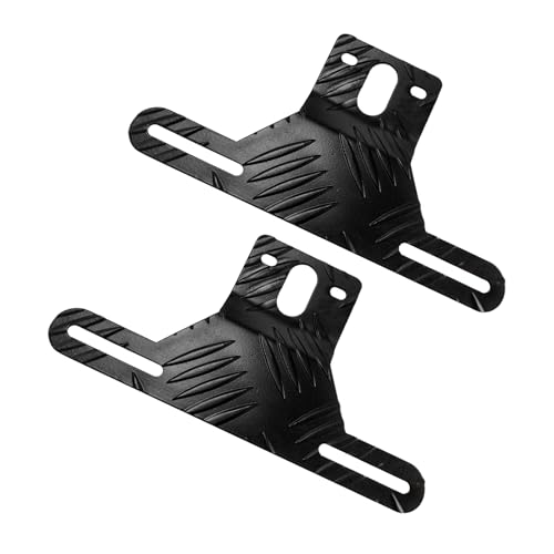 Kewucn 2PCS Aluminum License Plate Light Bracket, Trailer Bracket Holder With Light Mount Hole, Universal Car Accessories for Most Trailers, Trucks, Motorcycles (Black) - Image 1