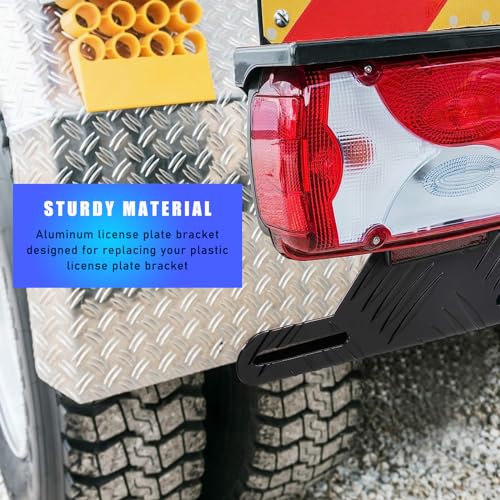 Kewucn 2PCS Aluminum License Plate Light Bracket, Trailer Bracket Holder With Light Mount Hole, Universal Car Accessories for Most Trailers, Trucks, Motorcycles (Black) - Image 4