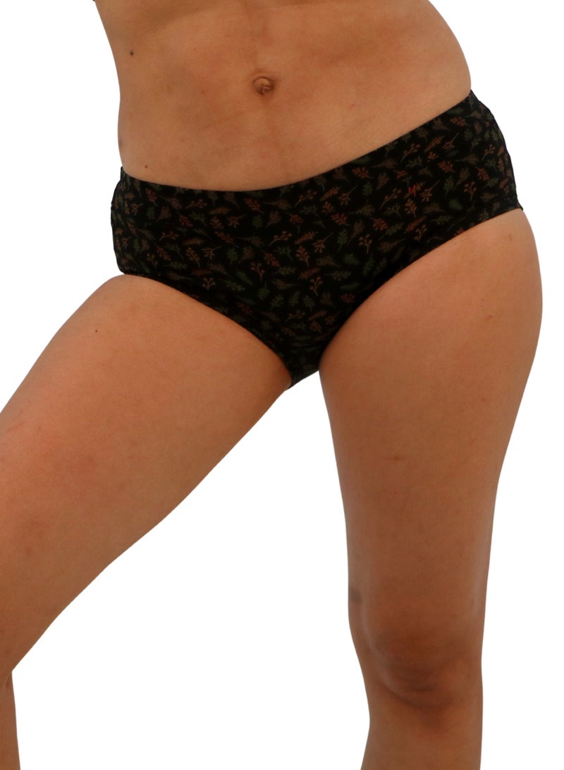 JOANNA JOANNA 152237 Women's Leaves Design Mid Rise 3-Pack Panties, Multicolor  - Image 2