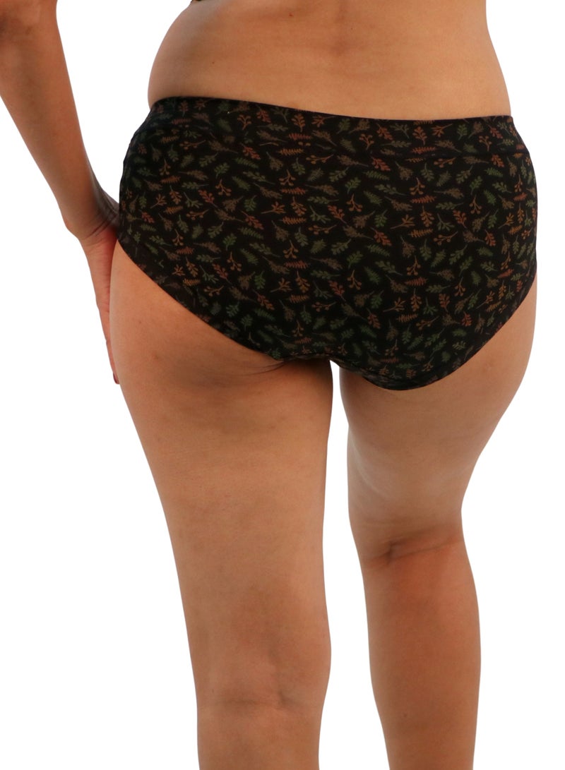 JOANNA JOANNA 152237 Women's Leaves Design Mid Rise 3-Pack Panties, Multicolor  - Image 4