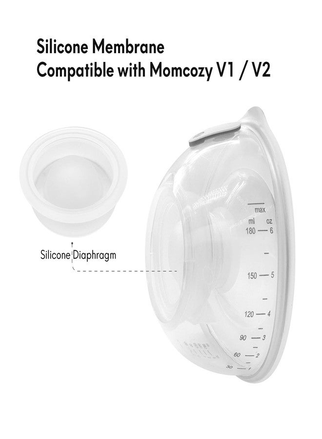 Durceler غلاف سيليكون بديل مكون من قطعتين متوافق مع مضخة الثدي القابلة للارتداء Momcozy V1 / V2، ختم مضخة Momcozy V2، ملحقات مصنوعة بواسطة Durceler، ليست قطع مضخة Momcozy V1 الأصلية، أبيض - Image 2