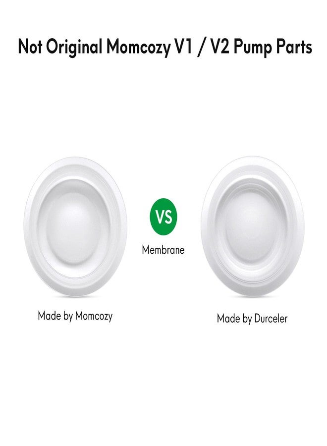 Durceler غلاف سيليكون بديل مكون من قطعتين متوافق مع مضخة الثدي القابلة للارتداء Momcozy V1 / V2، ختم مضخة Momcozy V2، ملحقات مصنوعة بواسطة Durceler، ليست قطع مضخة Momcozy V1 الأصلية، أبيض - Image 3