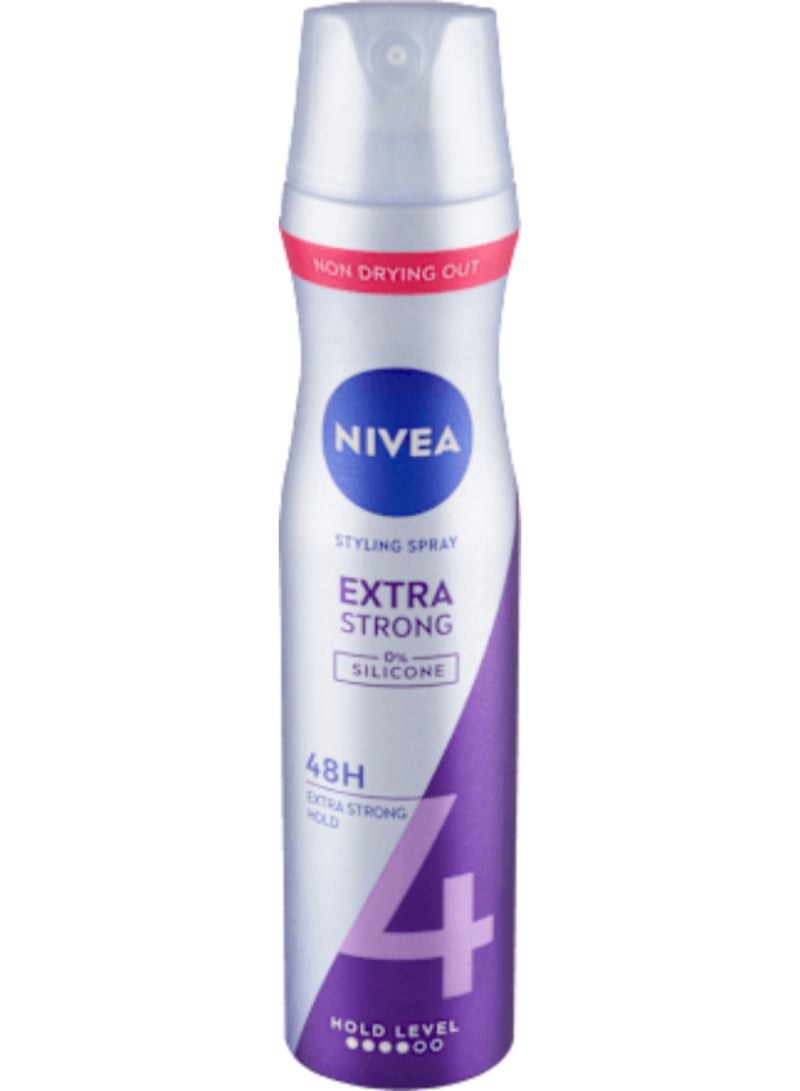 نيفيا بخاخ تصفيف قوي للغاية 250 مل غني بالبانثينول وفيتامين ب 3 لحماية الشعر وثبات إضافي لمدة 24 ساعة