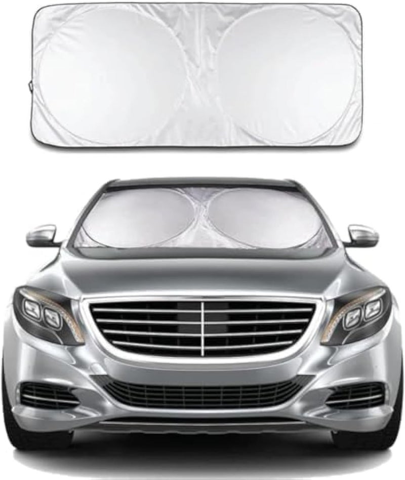 fenex Foldable Car Sunshade for Windshield - Superior UV Protection, Heat Reflector, Easy to Store with Pouch, Universal Fit (Medium) - Image 1