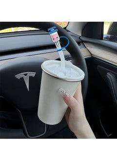 FASHION MANIA 6Pcs Silicone Straw Tips Cover Reusable Splash Proof Drinking Straw Covers Cap for 6-8 mm Cup Straw Accessories (Mixed Style)  - Image 2