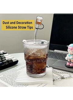 FASHION MANIA 6Pcs Silicone Straw Tips Cover Reusable Splash Proof Drinking Straw Covers Cap for 6-8 mm Cup Straw Accessories (Mixed Style)  - Image 4