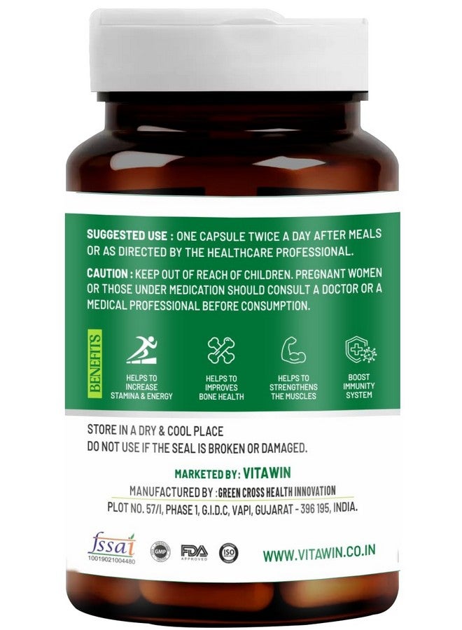 VitaWin SPIRULINA Capsules Ultimate Health and Nutrition Supplements for General Wellness (500 mg, Pack of 60) - Image 2