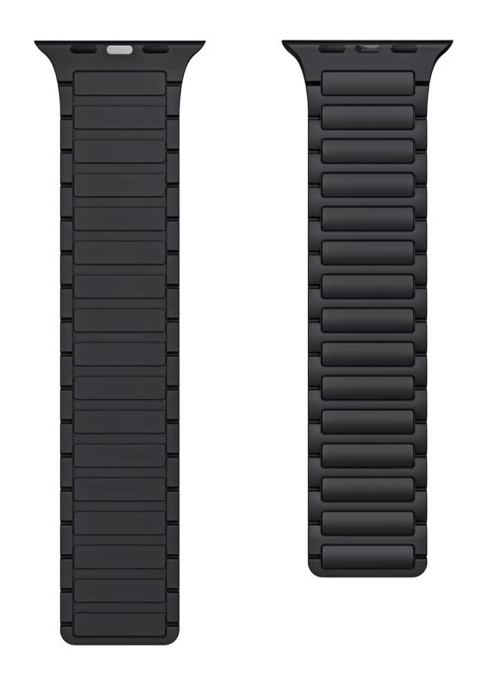 Magnetic Silicone Band for Apple Watch Ultra Ultra2/ 9 8 7 6 5 4 3 2 1 SE,Soft Silicone Waterproof Strap Wristbands Compatible with iWatch Apple Watch Series Ultra 49mm 45mm 44mm 42mm Women Men - Image 5