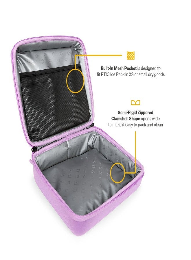 RTIC حقيبة غداء RTIC Day Packer، حقيبة بينتو صغيرة معزولة ناعمة للأطفال، مناسبة للمدرسة، للبنات والأولاد، مغطاة بالقماش مع سحاب، 10 بوصات طول × 3.6 بوصات عرض × 8.5 بوصات ارتفاع، لون لافندر/برقوقي - Image 4