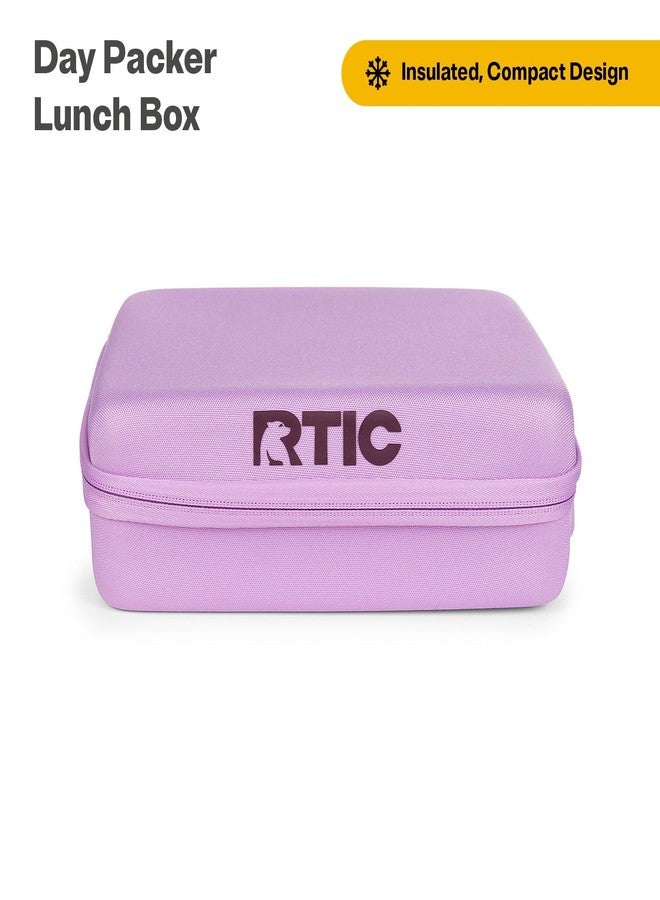RTIC حقيبة غداء RTIC Day Packer، حقيبة بينتو صغيرة معزولة ناعمة للأطفال، مناسبة للمدرسة، للبنات والأولاد، مغطاة بالقماش مع سحاب، 10 بوصات طول × 3.6 بوصات عرض × 8.5 بوصات ارتفاع، لون لافندر/برقوقي - Image 2