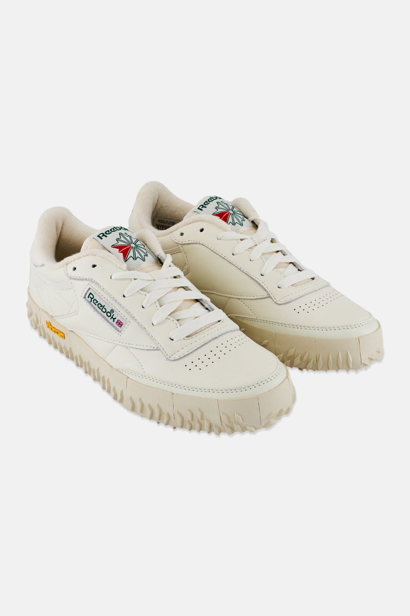 Reebok Men Club C Vibram Lace Up Tennis Shoes, Beige - Image 1