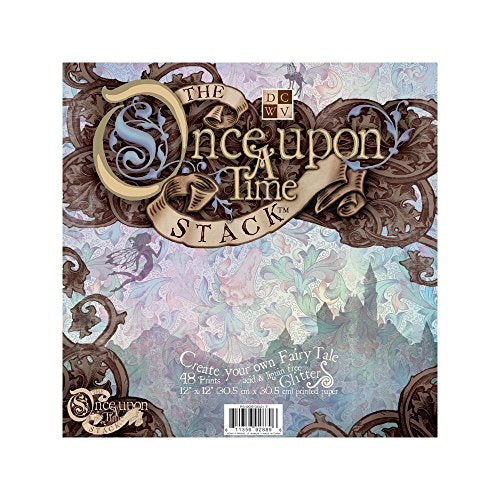 DCWV Premium Cardstock Paper 12x12, 48 Sheets of Scrapbook Paper for Crafts and Card Making, Single Sided Heavy Duty Cardstock with Glitter Accents - Once Upon a Time - Image 3