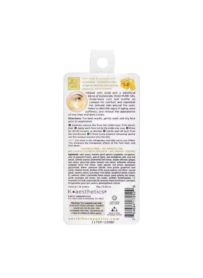 Earth Therapeutics - Pure Gel Under Eyes AU Gold  1 Pair 0.34 oz 10 g - Image 1
