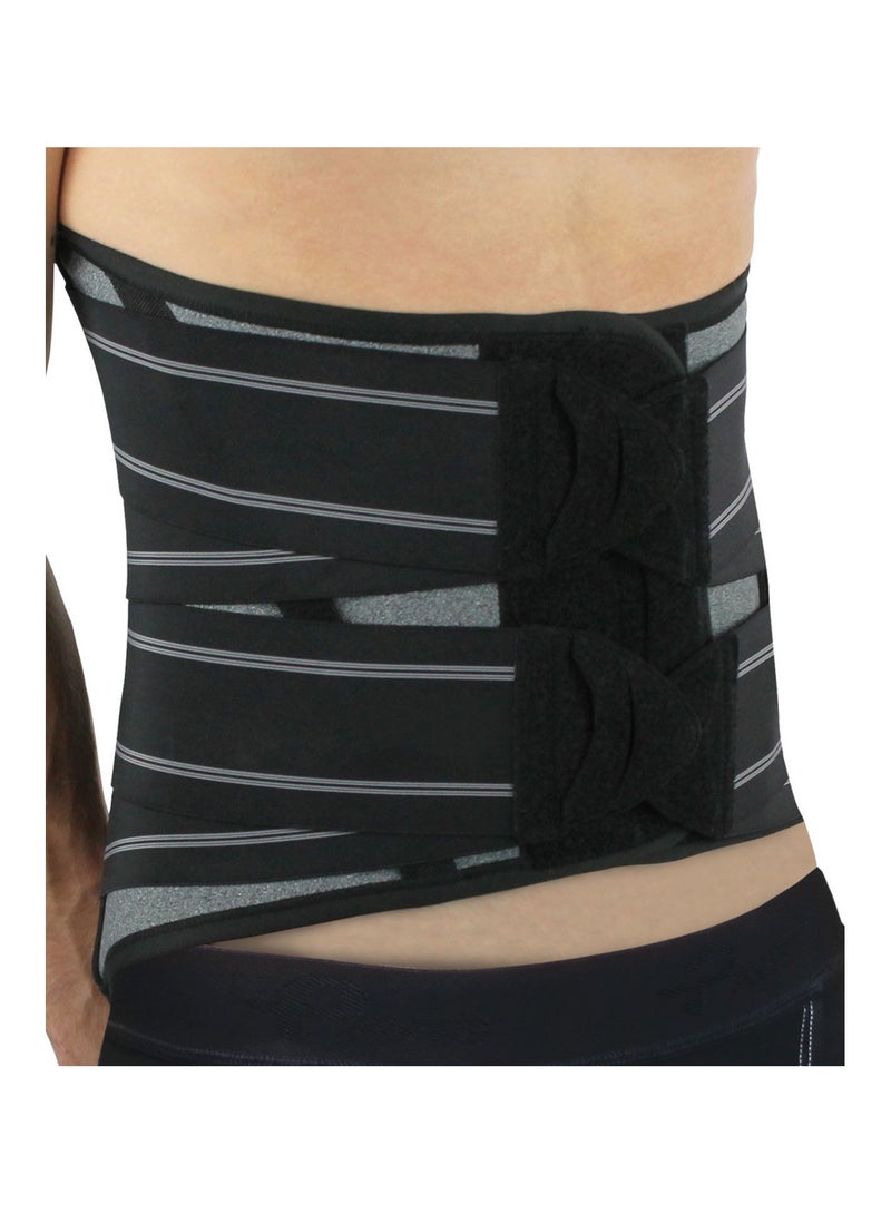 PAVIS Ortho-E Back Brace (H. 38 CM) – Adjustable Back Support Belt for Lower Back Pain Relief, Anti-Skid Lumbar Support for Sciatica & Scoliosis, for Men & Women, Italy Brand, Bacteriostatic Material, 100% Cotton - Image 1