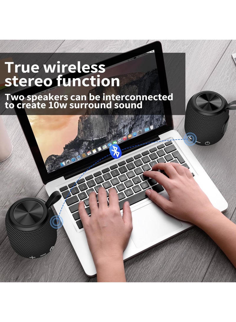 Portable Bluetooth Speaker,360 HD Surround Sound and Rich Stereo Bass, Bluetooth 5.0 Dual Pairing Loud Wireless Mini Speaker, IPX7Waterproof - Image 5