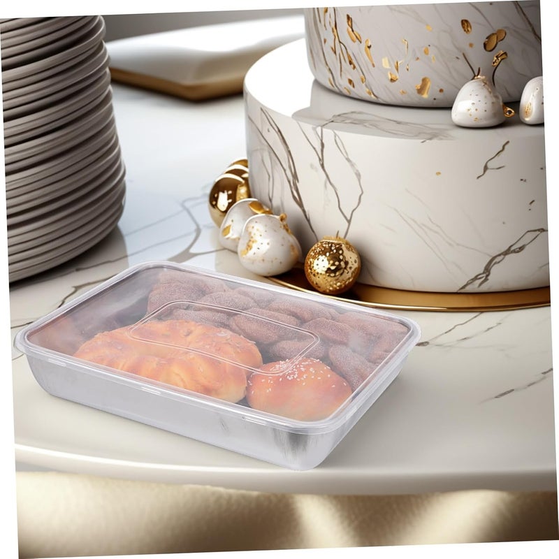 Stainless Steel Roasting Pan with Lid, Large 25x19x5.5 Cm Rectangle Non-stick Barbecue Plate for Oven Baking and Steaming, Heavy-duty Kitchen Bakeware Tray for Home Cooking - Image 4