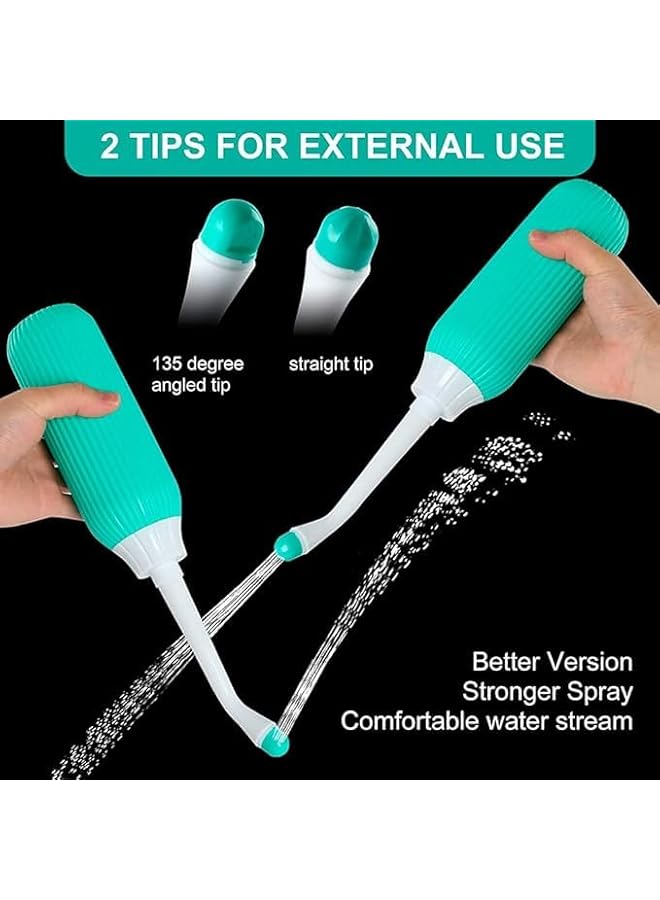 The Bros water bottle multi purpose ,500ml Portable Shattaf Bidet with Handheld Sprayer and Retractable Nozzle, Outdoor, Camping , and Personal Hygiene (Green) - Image 3