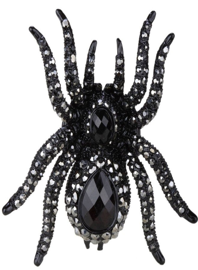 YACQ Women's Spider Stretch Rings Fit Finger Size 6.5 To 9 - Elastic Soft Band Perfect for Arthritis - Silk Scarf Holders - Lead & Nickle Free - 2-1/4 x 2-1/4 Inches - Halloween Costume Accessories - Image 1