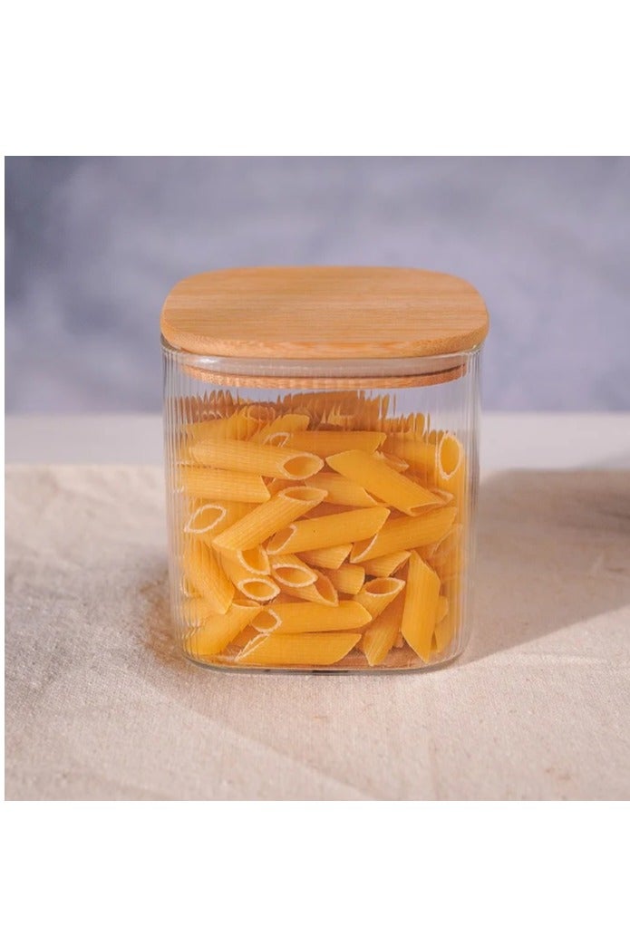 Premium Glass Storage Jar with | Reusable Kitchen Pantry Container |  Leak-Proof, Durable Glass Jar for Spices, Herbs, Dry Goods, and Bulk Food Storage | 500ml (small) 
