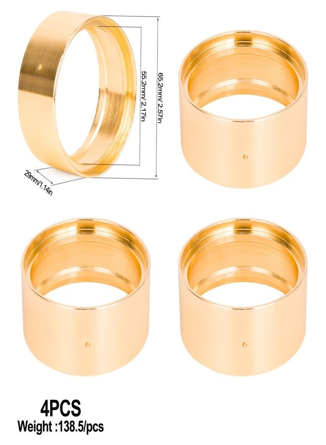 G.T.R RC Metal Brass Coating Wheel Weights Inner Beadlock Rings Fit 2.2" Beadlock Wheel Rim for 1/10 RC Crawler Car Upgrade (4pcs) - Image 2