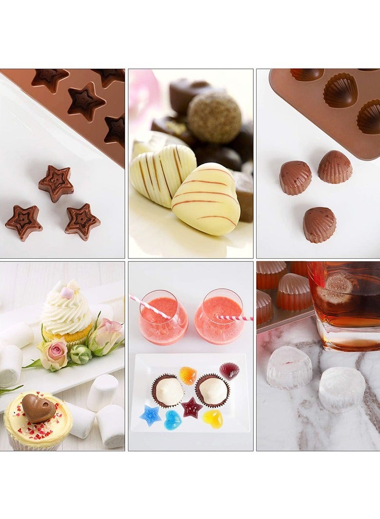 4-Piece Rose-Shaped Silicone Chocolate Mold Set – DIY Style Chocolate Bars, Candy Molds & Energy Bar Shapes (Reusable) - Image 2