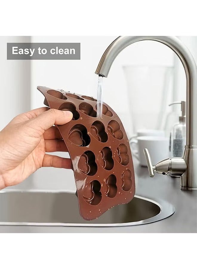 4-Piece Rose-Shaped Silicone Chocolate Mold Set – DIY Style Chocolate Bars, Candy Molds & Energy Bar Shapes (Reusable) - Image 3