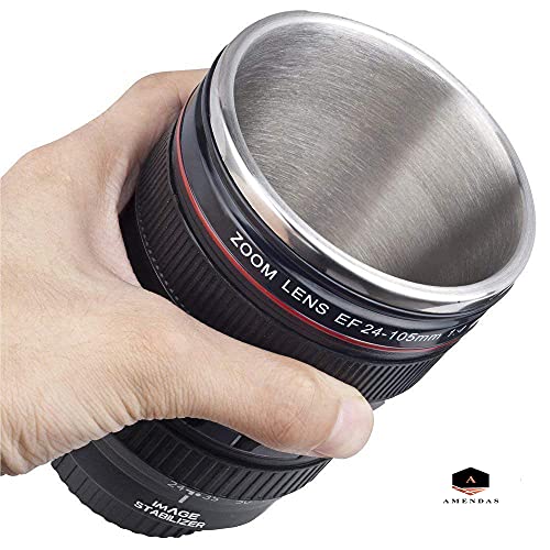 AMENDAS Camera Lense Coffee Mug Camera Cup Unique Coffee Mugs Magic Mug Mug for Gift Camera Lense Coffee Mug for Travel, Office, Men etc 350 ML - Image 2