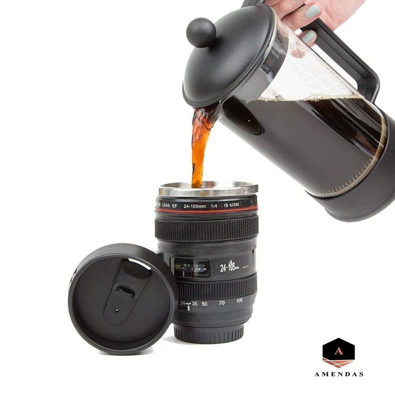 AMENDAS Camera Lense Coffee Mug Camera Cup Unique Coffee Mugs Magic Mug Mug for Gift Camera Lense Coffee Mug for Travel, Office, Men etc 350 ML - Image 3