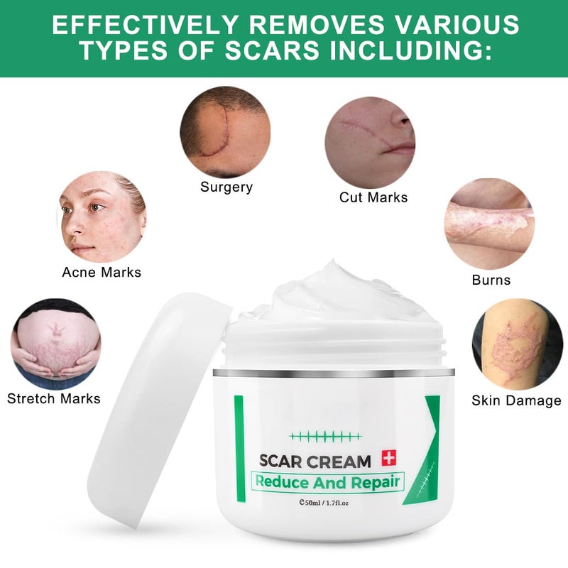 find back Scar Cream for Surgical Scars, Acne Scar Treatment, Scar Gel for Old Scars & New Scars, Face, Scar Away, Reduces Scars Appearance, Scar Removal Cream, 1.7 Fl.Oz - Image 2