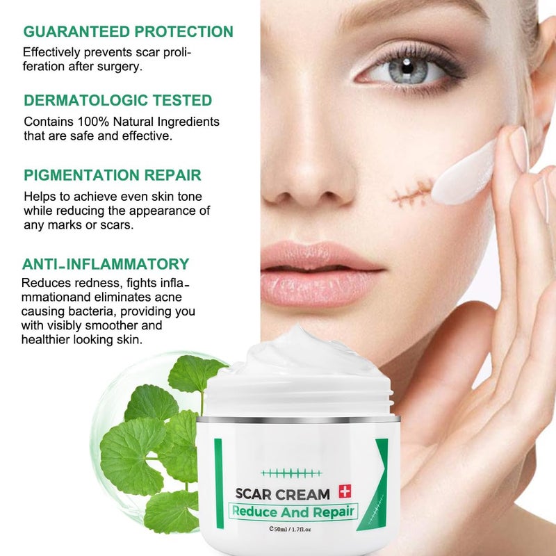 find back Scar Cream for Surgical Scars, Acne Scar Treatment, Scar Gel for Old Scars & New Scars, Face, Scar Away, Reduces Scars Appearance, Scar Removal Cream, 1.7 Fl.Oz - Image 5