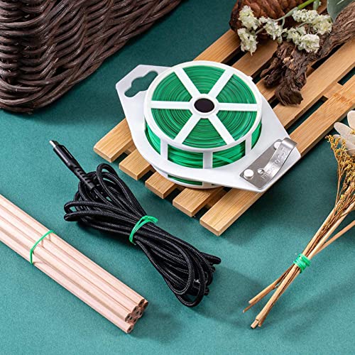 MYLTW 100m Garden Cable Ties & Cutters, Reusable Green Wire Twist Ties for Climbing Plants & Home Organization - Image 3