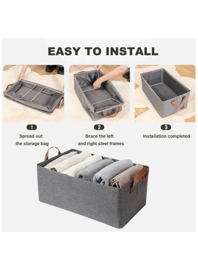 صندوق تخزين ملابس قابل للتعديل، خزانة ملابس قطنية قابلة للطي للملابس المنزلية، نوع درج مقاوم للرطوبةصندوق تخزين ملابس  خزانة ملابس قطنية  صندوق ملابس قابل للطي  منظم ملابس للبيت  درج تخزين مقاوم للرطوبة  صندوق تنظيم دولاب  منظم ملابس داخلي  صندوق تخزين عملي  خزانة قماشية قابلة للطي  صندوق تخزين مفروشات - Image 2