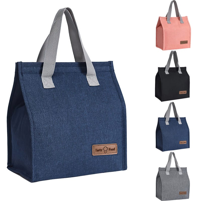 Yikki Lunch Bags for Women Men Reusable Insulated Leakproof Lunch Box Tote Bag Cool Bags for Kids Girls Boys Adults Thermal Cooler Bag for Work School Picnic Travel Cyan