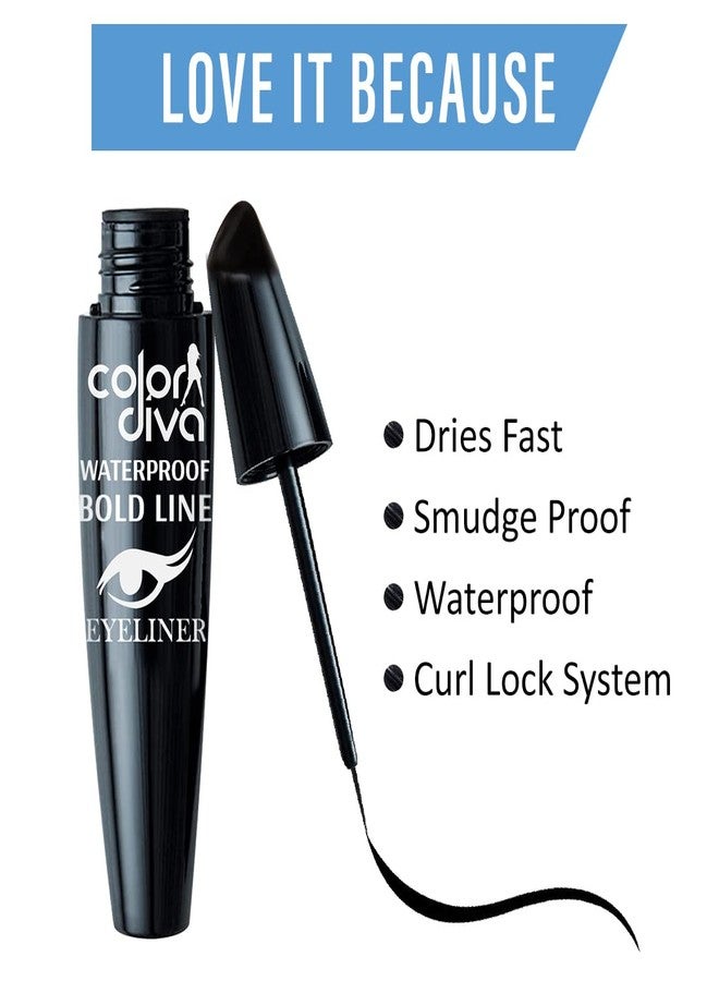 Color Diva Matte Eyeliner - (Black Eye Liner for Women) - Sweat Proof, Waterproof Eye Liner with Matte Finish, 6ml | 100% Vegan & Cruelty Free - Image 4