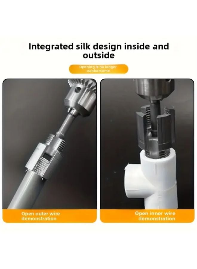 2 في 1 مخرطة أنابيب متكاملة لأنابيب المياه مقاس 1/2 بوصة - أداة معدنية لإصلاح افعلها بنفسك - Image 5