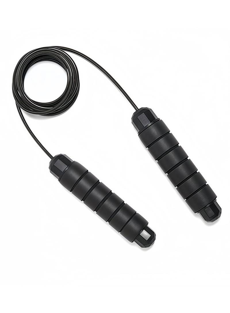 KUYING KUYING Skipping Rope with Ball Bearings Rapid Speed Adjustable Jump Rope Cable and 6” Memory Foam Handles Ideal for Aerobic Exercise Like Speed Training, Extreme Jumping, Endurance Training and Gym - Image 1