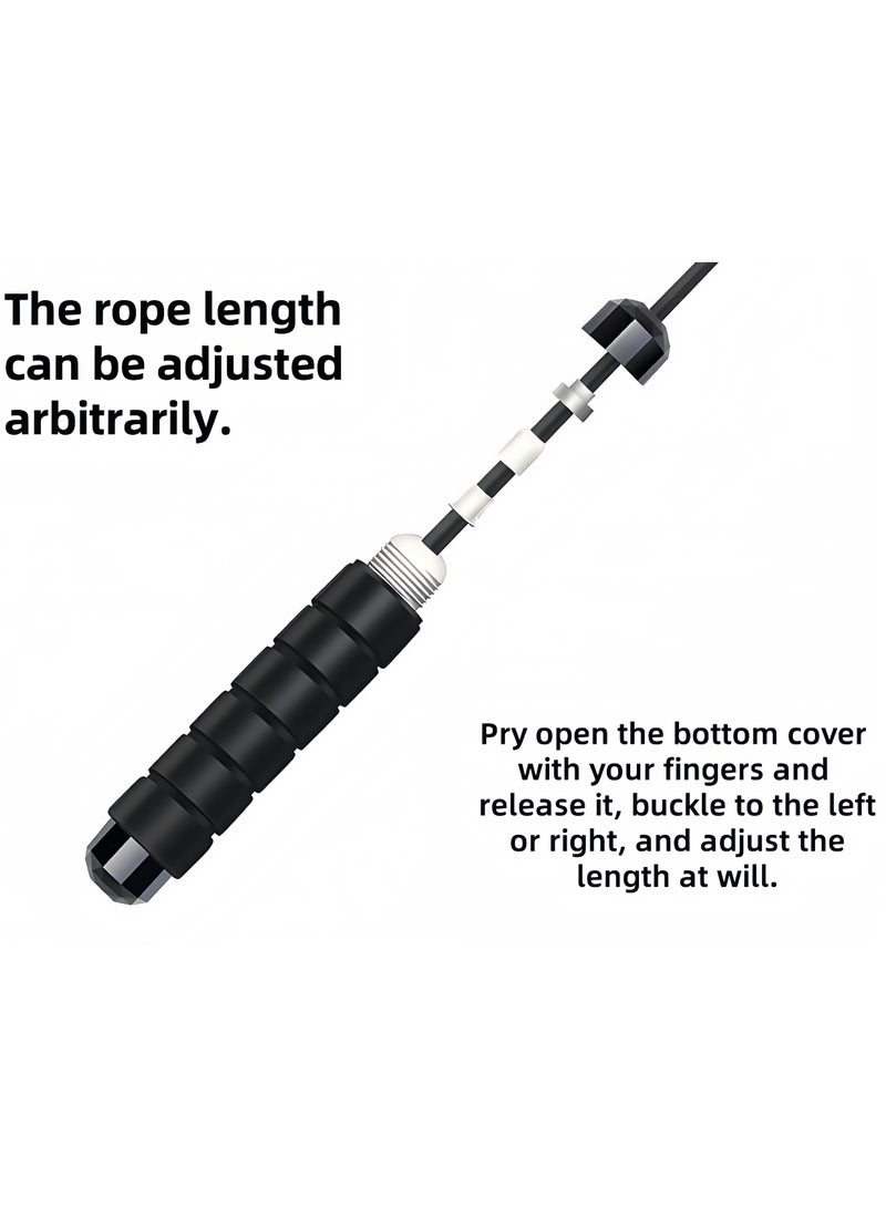 KUYING KUYING Skipping Rope with Ball Bearings Rapid Speed Adjustable Jump Rope Cable and 6” Memory Foam Handles Ideal for Aerobic Exercise Like Speed Training, Extreme Jumping, Endurance Training and Gym - Image 5