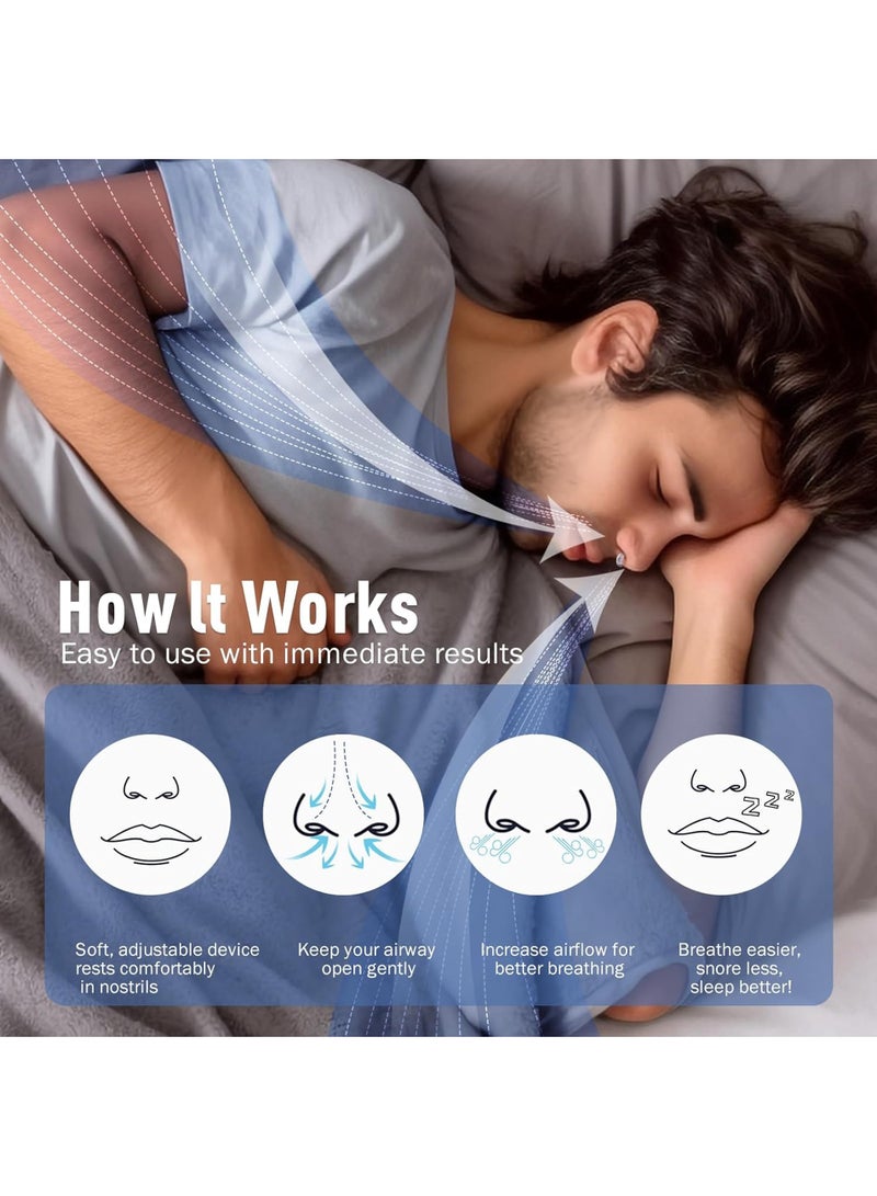 6 Pcd Reusable Clear Silicone Anti-Snoring Device Nose Clip, Comfortable Sleep Aid, Portable Anti-Snoring Tool - Image 2