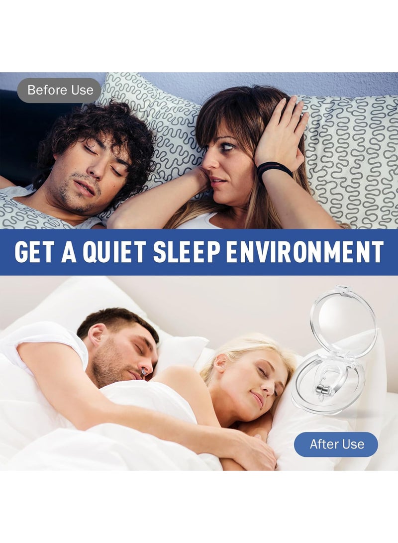 6 Pcd Reusable Clear Silicone Anti-Snoring Device Nose Clip, Comfortable Sleep Aid, Portable Anti-Snoring Tool - Image 4