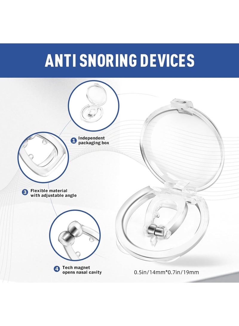 6 Pcd Reusable Clear Silicone Anti-Snoring Device Nose Clip, Comfortable Sleep Aid, Portable Anti-Snoring Tool - Image 3