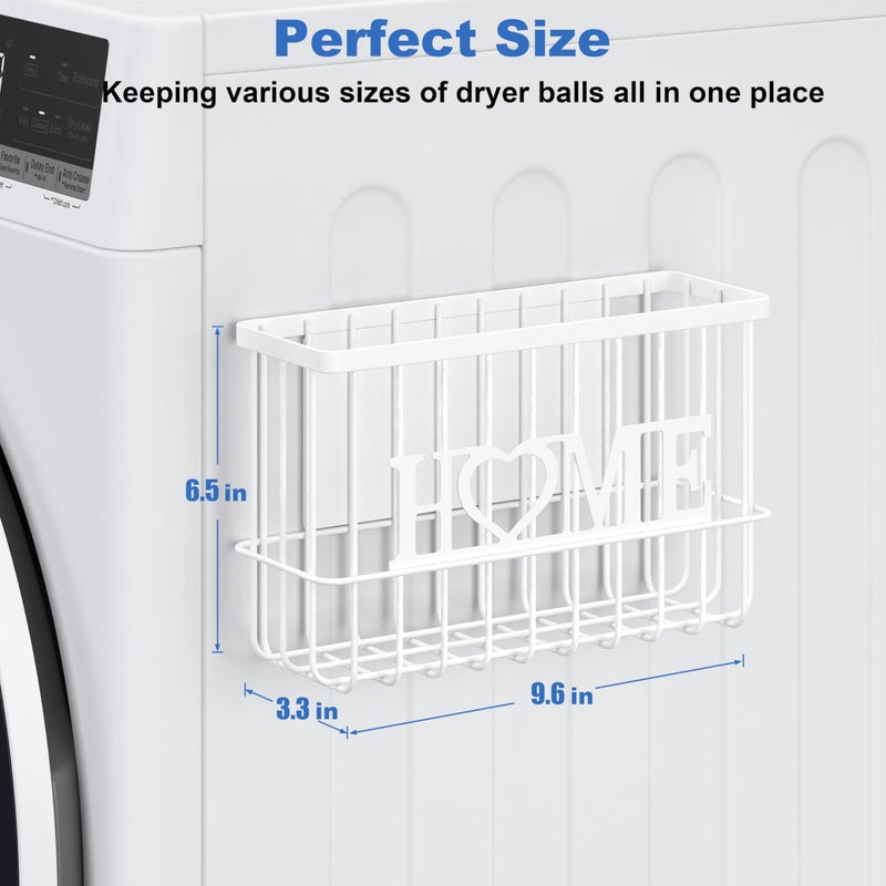 Thipoten Dryer Ball Holder, Thipoten Magnetic Dryer Ball Storage for Laundry Room, Perfect Space Saver for Holding Dryer Balls of Various Sizes (White) - Image 3